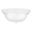 Transitional 14.5'' White Glass Bowl Flush Mount Ceiling Light