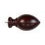 Lumi Antique Mahogany Wood Egg Curtain Rod Finials (2-Pack)