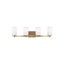 Hettinger Satin Brass 4-Light Vanity Fixture with Etched Glass