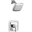 Polished Chrome Rain Shower Head and Trim Kit