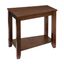 Elwell Wedge Espresso 24" Chairside Table in Transitional Brown Wood