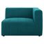 Bartlett Teal Upholstered Fabric Right-Arm Lounge Chair