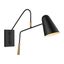 Ellen DeGeneres Midnight Black Steel Dimmable Swing Arm Wall Sconce