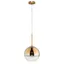 Callisto Mini Globe Pendant in Soft Gold with Ombre Glass Shade