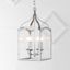 Ruth 4-Light Silver Glass LED Lantern Chandelier