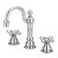 Chrome Classic Widespread Lavatory Faucet with Metal Cross Handles