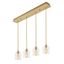 William 36" Satin Nickel and Brass 4-Light Linear Pendant