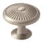 Satin Nickel Round Cabinet Knob with Mounting Hardware