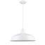 White Glass Bowl Farmhouse Pendant Light with LED Option