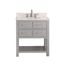 Chilled Gray 31" Stone Top Single Sink Vanity