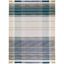 Beige and Teal Striped Wool 9' x 12' Flatweave Area Rug