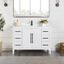 Laurel 48" White Fir Wood Vanity with Calacatta Quartz Top