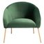 Malachite Green Velvet Accent Chair with Slim Gold Legs