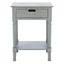 Distressed Grey Farmhouse Charm 1 Drawer Accent Table