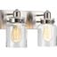 Brushed Nickel Apothecary Style Dimmable Bath Light