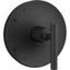 Matte Black Modern Lever Shower Valve Trim