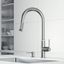 Hart Arched Stainless Steel Pull-Down Kitchen Faucet with Soap Dispenser