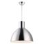 Cora Spun Metal 1-Light Pendant in Satin Nickel with Glass Shade