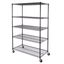 UltraDurable Black Adjustable Steel Wire Shelving Unit, 5-Tier