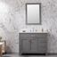 Jasper 42'' Gray Freestanding Bathroom Vanity with Carrara Top