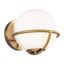 Burnished Brass Dimmable Sconce with White Opal Glass Shade