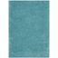 Blue 9' x 12' Solid Shag Synthetic Area Rug