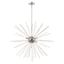 Utopia Elegance 8-Light Polished Chrome Pendant with Clear Crystal Rods