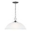 Geary Chrome 1-Light Pendant with Satin Etched Glass Shade