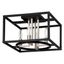 Mundazo Geometric Black and Brushed Nickel 4-Light Ceiling Mount