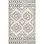 Gray 8' x 10' Rectangular Stain-Resistant Synthetic Area Rug