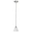 Tia Mini Matte Nickel Pendant Light with Frosted Glass Shade