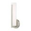 Sleek Brushed Nickel Vanity Wall Sconce with Satin White Shade