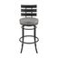 Chic Industrial Edge Adjustable Gray Faux Leather Swivel Stool