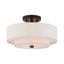 Claremont Transitional 2-Light Indoor/Outdoor Ceiling Mount in English Bronze