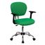 Bright Green Mesh Mid-Back Task Chair with Chrome Base