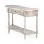 Aberdale Demilune Console Table with Storage in Umber and Marble