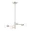 Bannister Contemporary 4-Light Asymmetrical Chandelier in Brushed Nickel