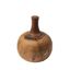 Afra Natural Brown Solid Wood Vase-Shaped Decor Accent