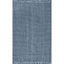 Handmade Blue Wool Braided 6' x 9' Rectangular Rug