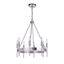 Elegant 8-Light Brushed Polished Nickel & Crystal Chandelier