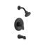 Matte Black Metal Wall Mounted Shower and Tub Kit