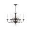 Colonial Elegance 6-Light Bronze Candelabra Chandelier