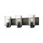 Matte Black Steel 3-Light Dimmable Vanity Fixture