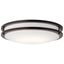 Avon 24" Distressed Bronze LED Flush Mount with White Shade