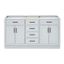 Gray 60'' Double Freestanding Hardwood Vanity Base