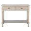 Greige Textured 2-Drawer Metal & Wood Console Table