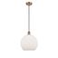 Brushed Brass Mini Globe Pendant Light with Glass Shade