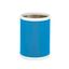 Process Blue Vinyl Round Wastebasket with White Trim