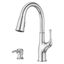 Alderwood Polished Chrome High-Arc Kitchen Faucet with Pull-out Spray