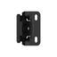 Matte Black Self-Closing Partial Wrap Cabinet Hinges, 2 Pack